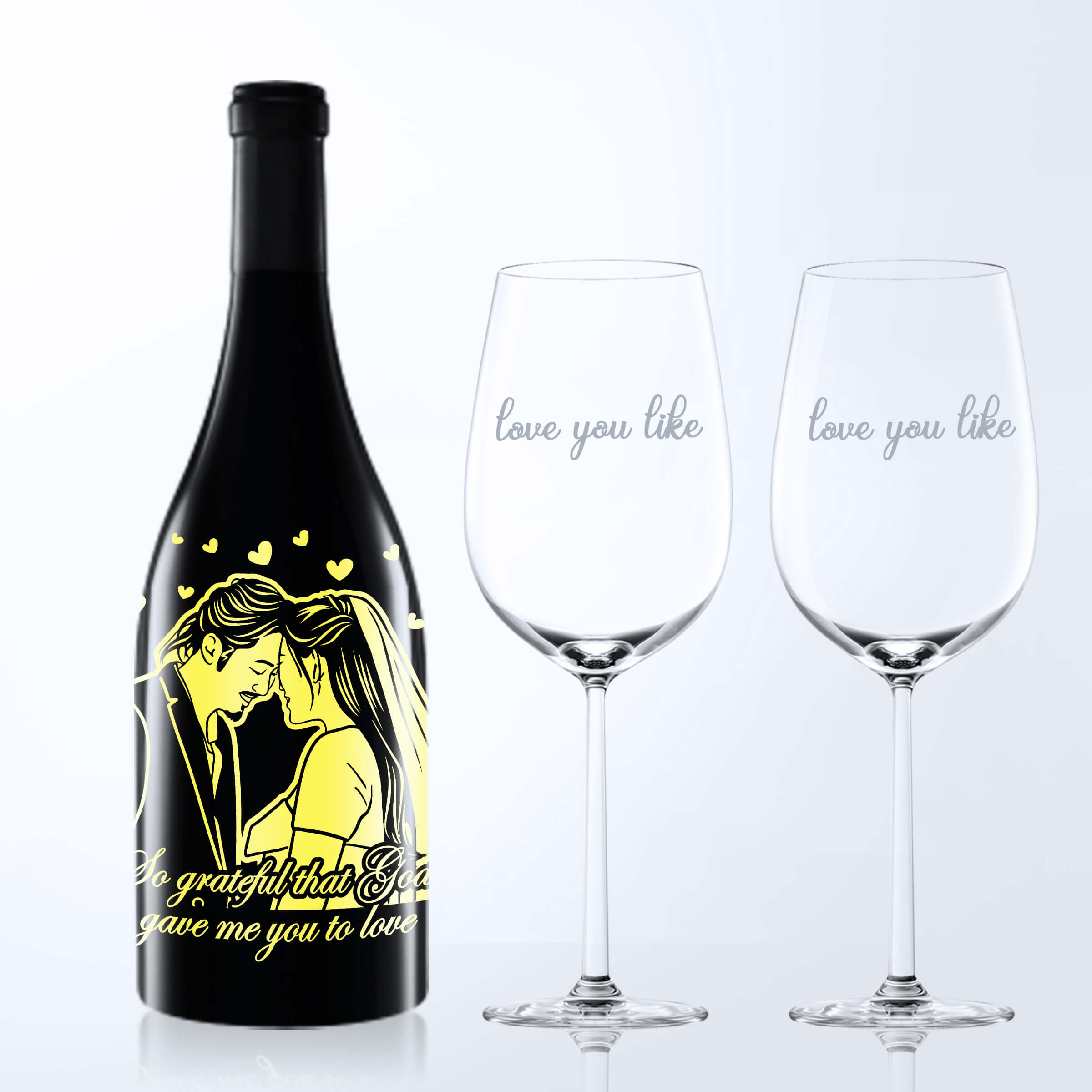 Cloudy Bay Te Wahi & Bottega Wine Glasses Gift Set with Engraving |雲霧之灣蒂瓦希葡萄酒&Bottega酒杯套裝(含名字人像雕刻） - Design Your Own Wine