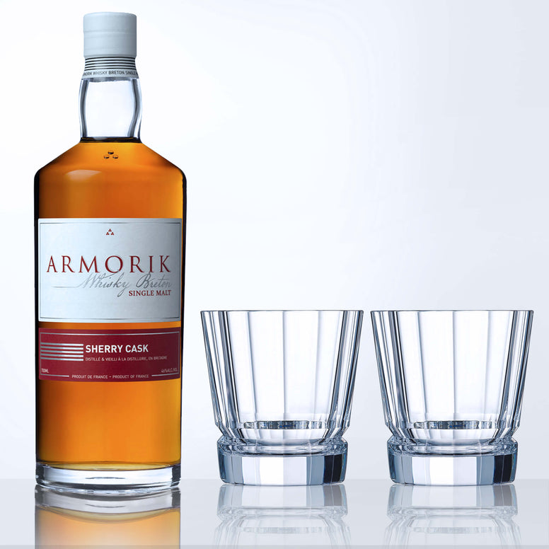 Cristal D'arques-Macassar Whisky Glass & Armorik Whisky with Engraving| 瑪喀莎系列威士忌杯與艾摩利克威士忌套裝（含名字人像雕刻） - Design Your Own Wine