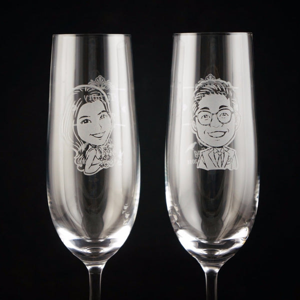 個性化水晶香檳杯(1對) Gift | Personalized Gifts | DYOW