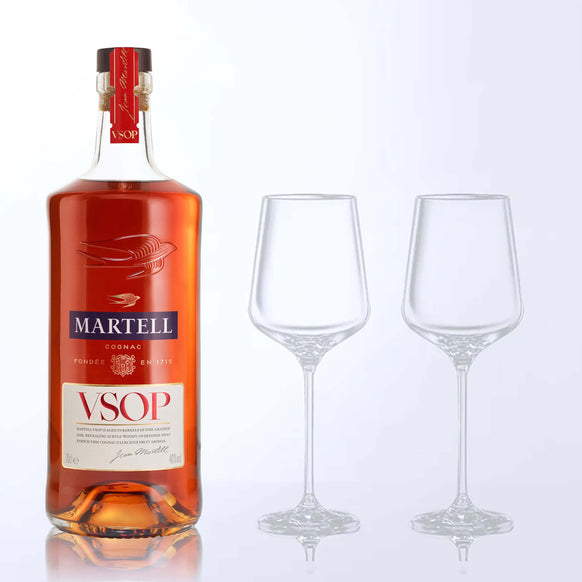 Martell VSOP & Bottega Crystal Glasses Gift Set with Engraving |馬爹利VSOP &Bottega水晶洋酒杯套裝(含文字人像雕刻） - Design Your Own Wine