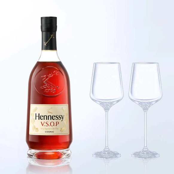 Hennessy V.S.O.P & Bottega Crystal Glasses Gift Set with Engraving | 軒尼詩V.S.O.P幹邑&Bottega水晶洋酒杯套裝(含文字人像雕刻） - Design Your Own Wine