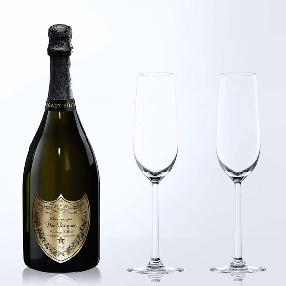 Dom Pérignon Vintage 2008 & Bottega Champagne Glasses Gift Set with Engraving |2008唐·培裏儂幹型香檳&Bottega香檳杯套裝(含名字人像雕刻） - Design Your Own Wine
