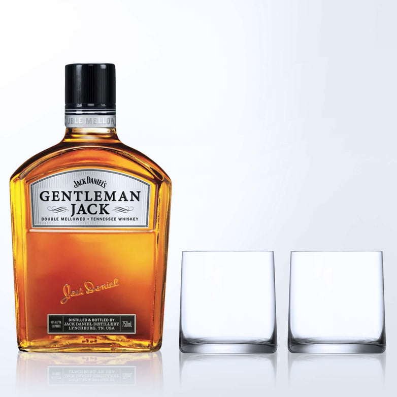 Jack Daniel’s Gentleman jack & Bottega Whisky Glasses Gift Set with Engraving |紳士傑克威士忌&Bottega威士忌杯套裝(含文字雕刻） - Design Your Own Wine