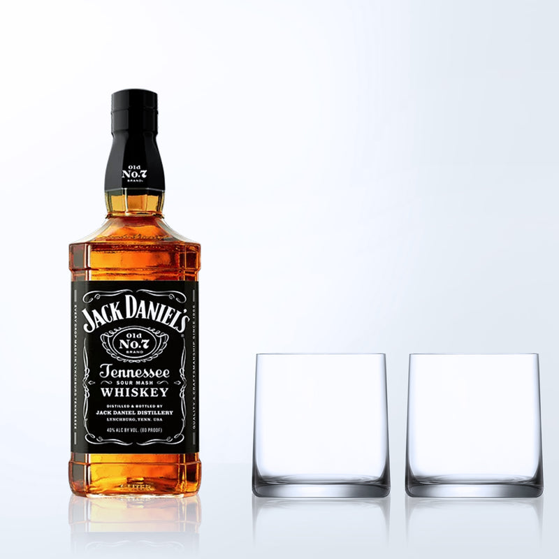 Jack Daniel’s Old No.7 & Bottega Whisky Glasses Gift Set with Engraving |傑克丹尼老7號威士忌&Bottega威士忌杯套裝(含文字人像雕刻） - Design Your Own Wine