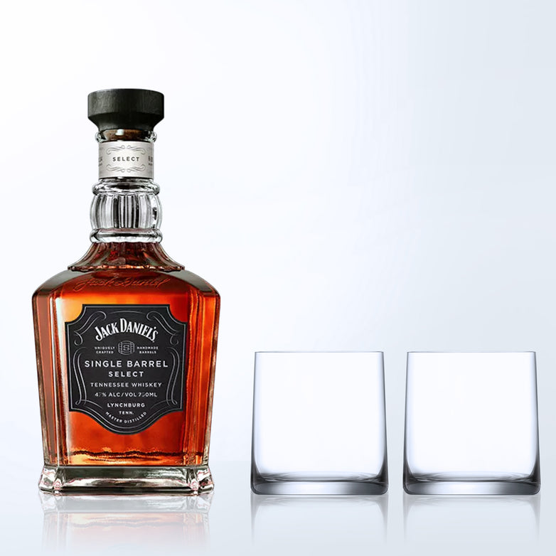 Jack Daniel’s Single Barrel Select & Bottega Whisky Glasses Gift Set with Engraving |傑克丹尼单桶威士忌&Bottega威士忌杯套裝(含文字人像雕刻)） - Design Your Own Wine