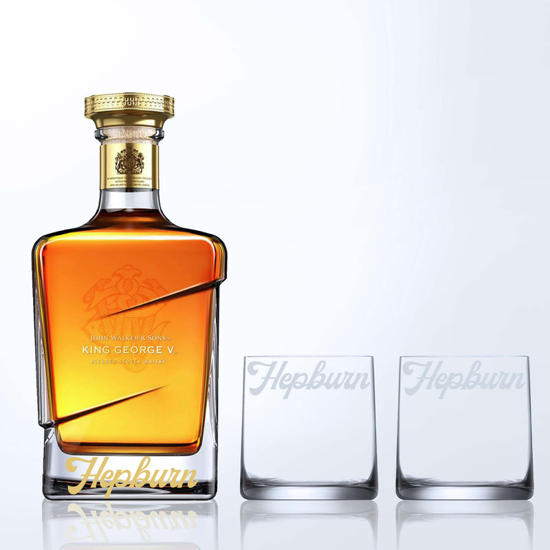 Johnnie Walker King George V & Bottega Whisky Glasses Gift Set with Engraving |尊尼獲加喬治五世國王&Bottega威士忌杯套裝(含文字雕刻) - Design Your Own Wine