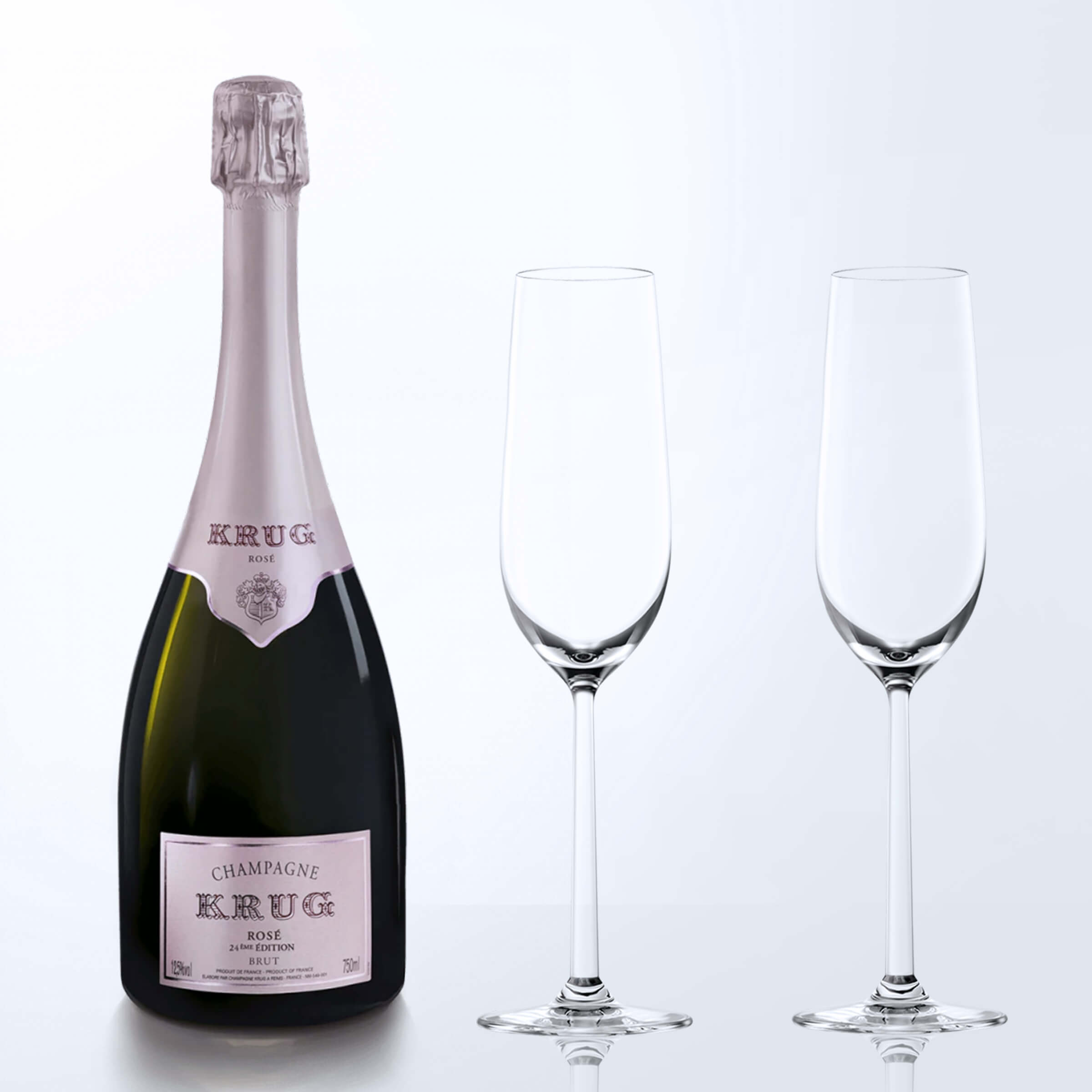 Krug Rosé & Bottega Champagne Glasses Gift Set with Engraving |克魯格桃紅香檳&Bottega香檳杯套裝(含名字人像雕刻） - Design Your Own Wine