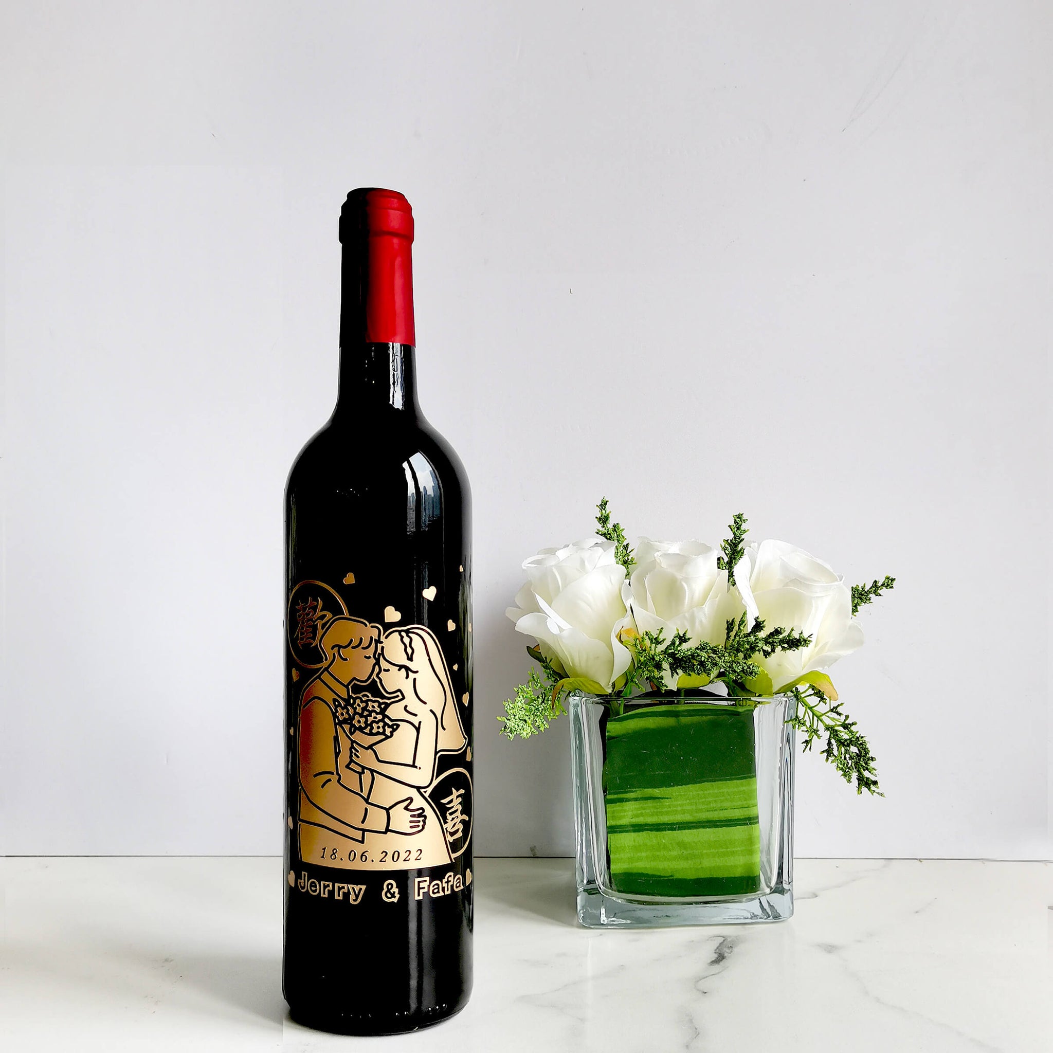 雕刻訂製情侶 結婚甜蜜時光2019凱隆世家副牌紅酒 - Design Your Own Wine
