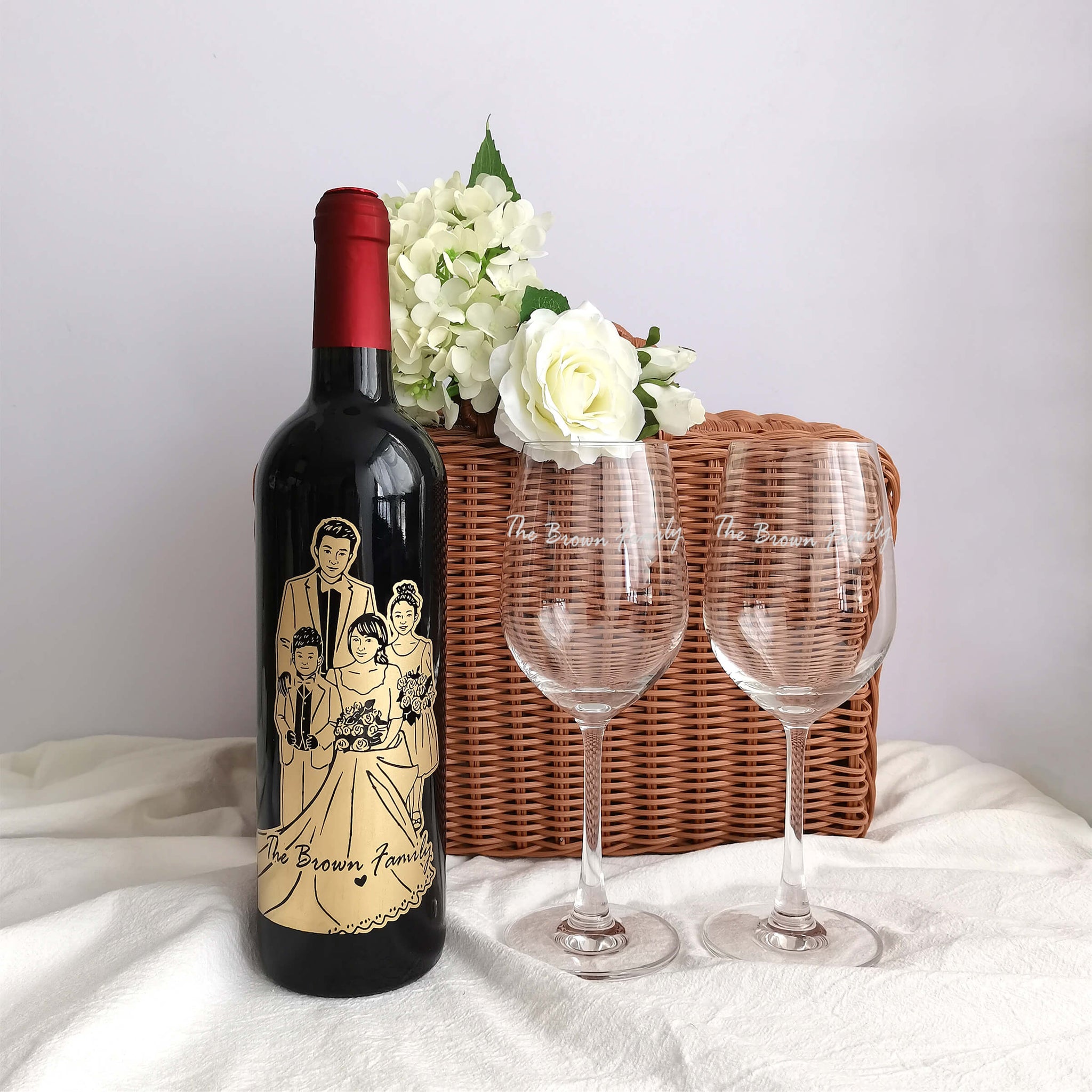 定制獨一無二2016凱隆世家副牌全家福合照&Bottega紅酒杯套裝 - Design Your Own Wine