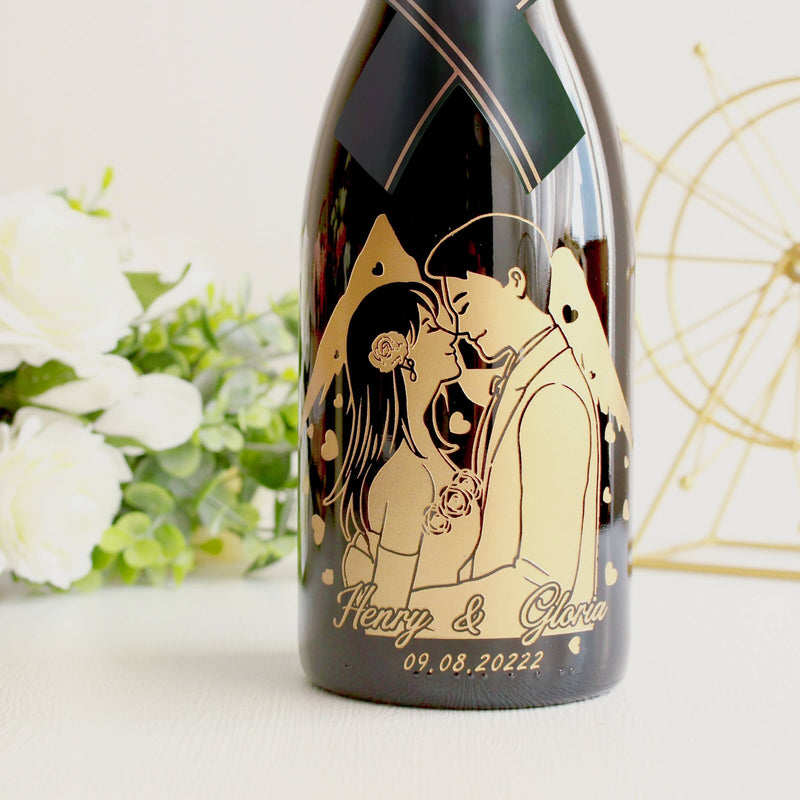 Moët & Chandon Rose Impérial |訂製婚禮專屬玫瑰香檳（人像雕刻）結婚禮物 - Design Your Own Wine