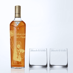 Macallen Sherry Oak 12 & Bottega Whisky Glasses Gift Set with Engraving |麥卡倫雪莉桶12年&Bottega威士忌杯套裝(含文字人像雕刻) - Design Your Own Wine