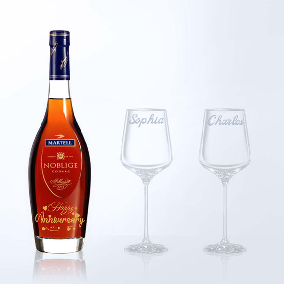Martell Noblige & Bottega Crystal Glasses Gift Set with Engraving |馬爹利名仕 &Bottega水晶洋酒杯套裝(含文字雕刻） - Design Your Own Wine