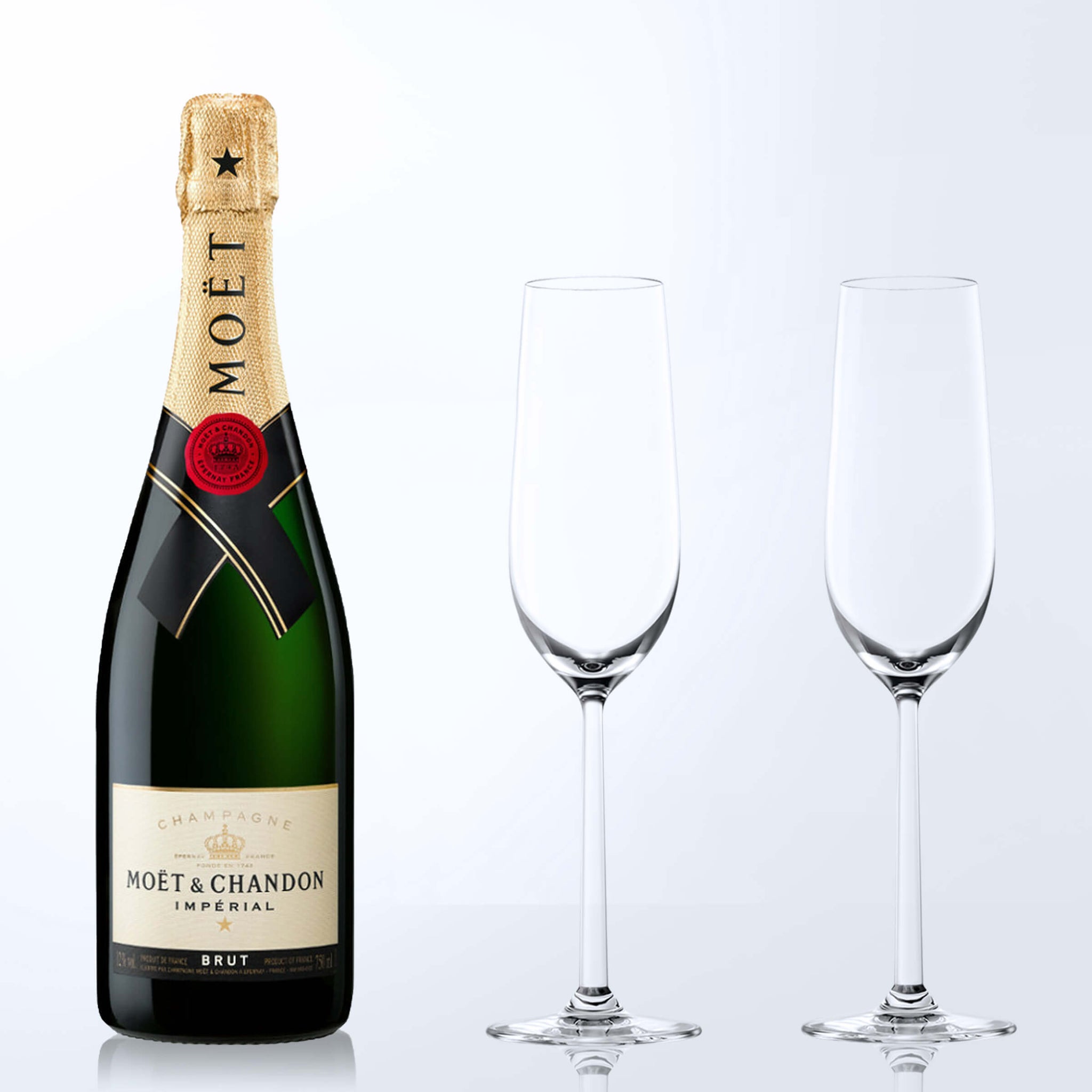 Moët & Chandon Impérial & Bottega Champagne Glasses Gift Set with Engraving |酩悅香檳&Bottega香檳杯套裝(含名字人像雕刻） - Design Your Own Wine