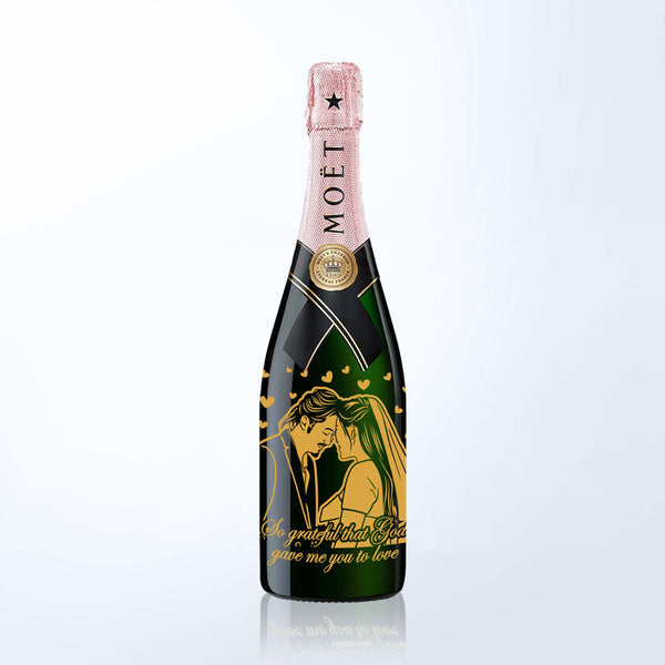 Moët & Chandon Rose Impérial with Engraving |酩悅玫瑰帝國香檳（含人像雕刻） - Design Your Own Wine