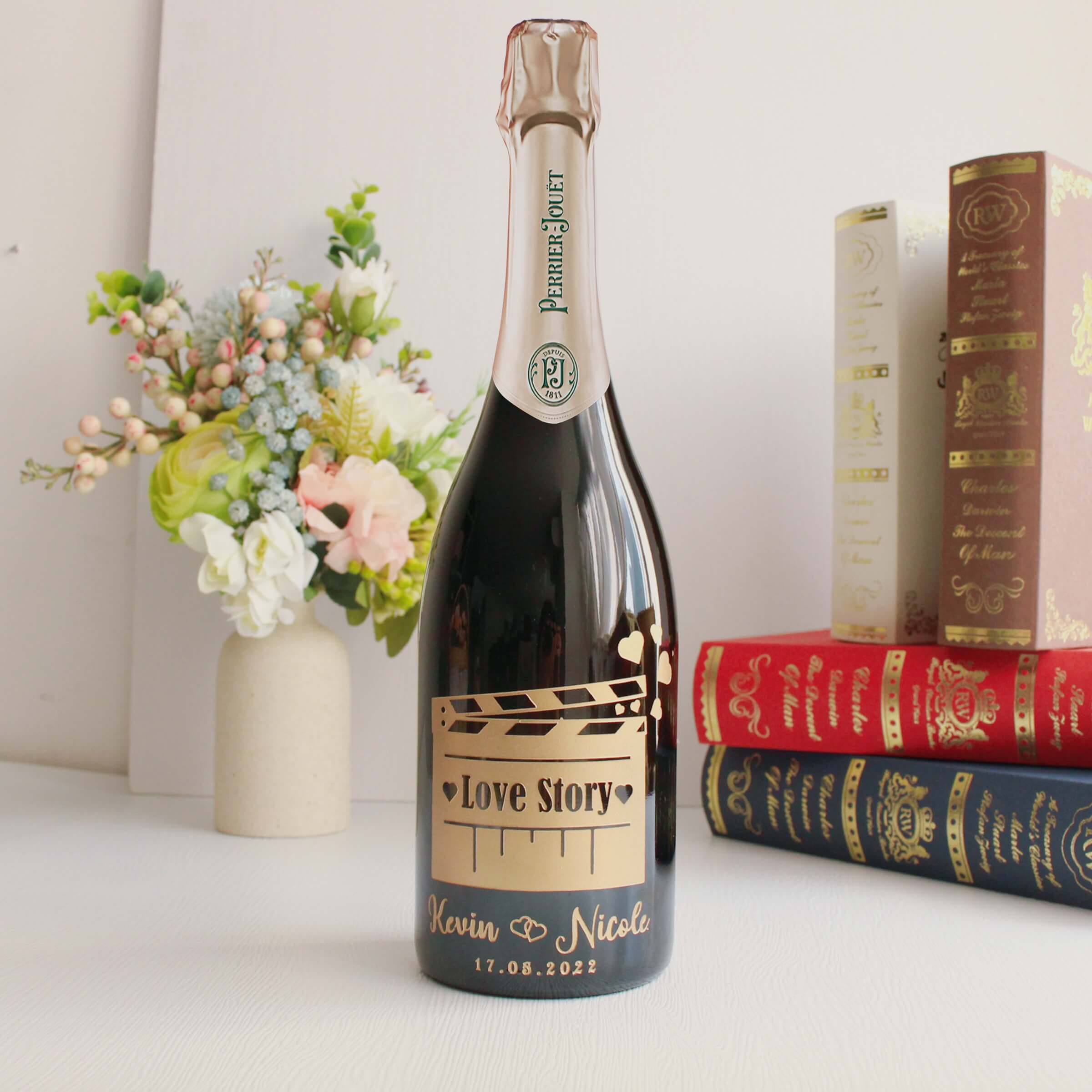 Perrier-Jouët  |巴黎之花香檳 新婚禮物紀念日禮物（含雕刻）客製化禮物 - Design Your Own Wine