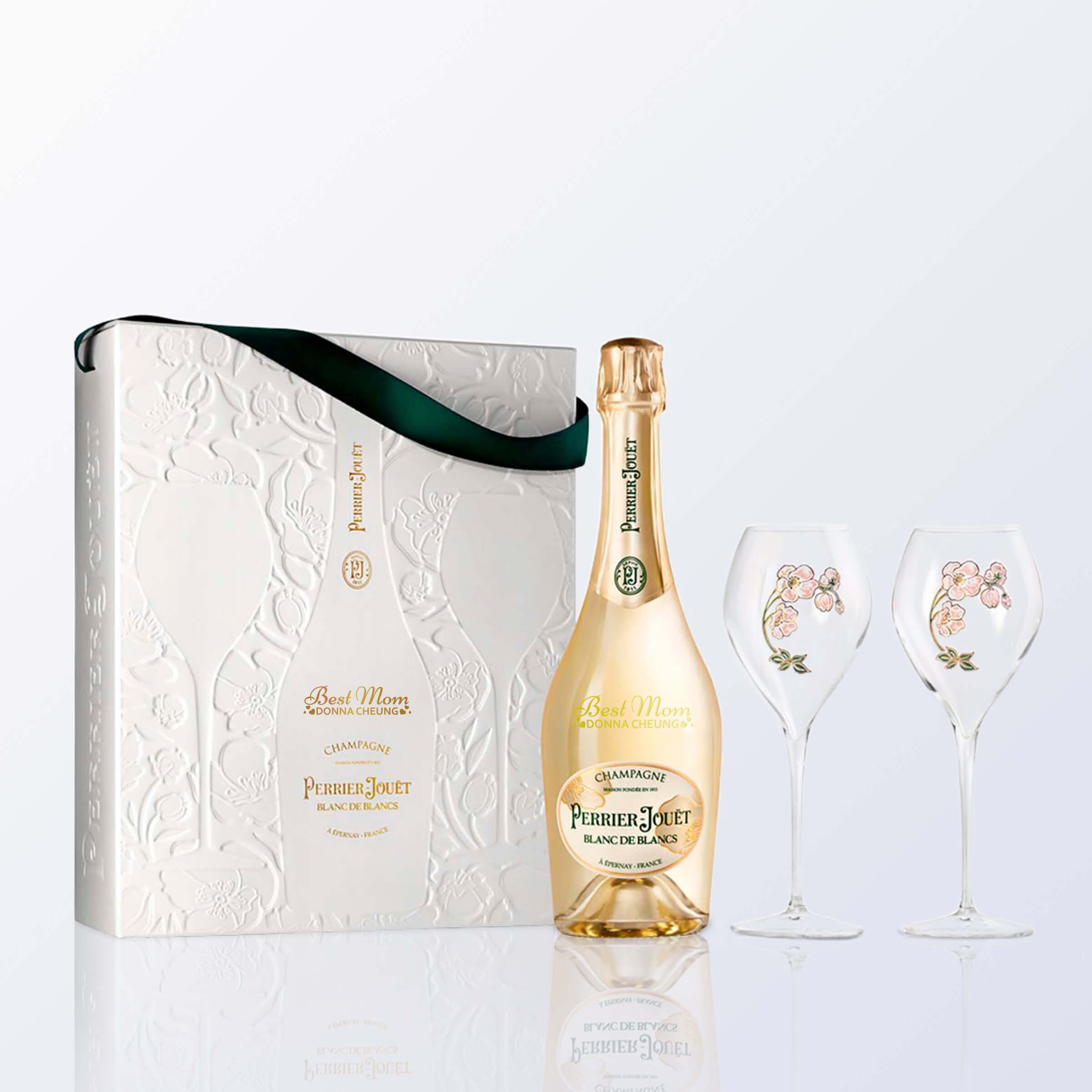 母親節|【原裝禮盒】Perrier-Jouët Blanc de Blancs 訂製文字禮物套裝 雕刻禮物（客製化） - Design Your Own Wine