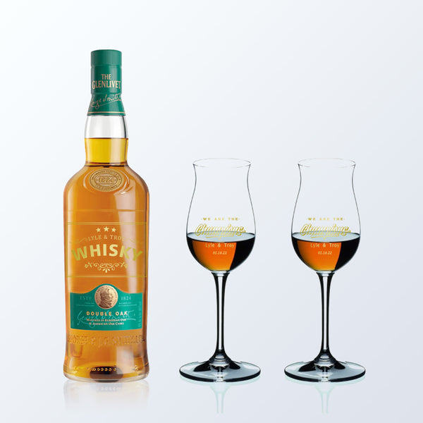 Riedel Glasses|定制雕刻干邑烈酒杯威士忌對杯（套裝） 客製化禮物 - Design Your Own Wine