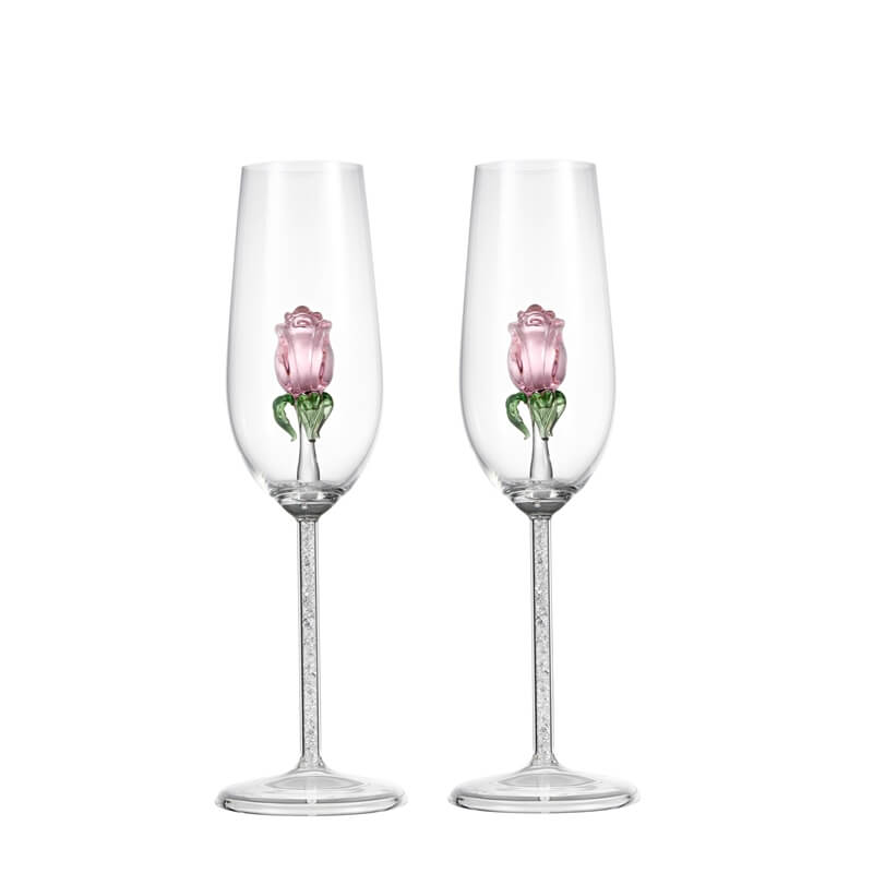 Bottega Manzoni Moscato Rose & Rose Champagne Glasses Gift Set with Name Engraving |波特嘉莫斯卡托玫瑰氣泡酒&玫瑰香檳杯套裝(含名字雕刻） - Design Your Own Wine