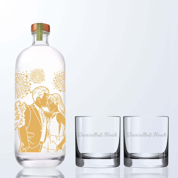 Seedlip Garden 108 & Bottega Whisky Glasses Gift Set with Engraving |Seedlip無酒精蒸餾酒套裝(含人像雕刻) - Design Your Own Wine