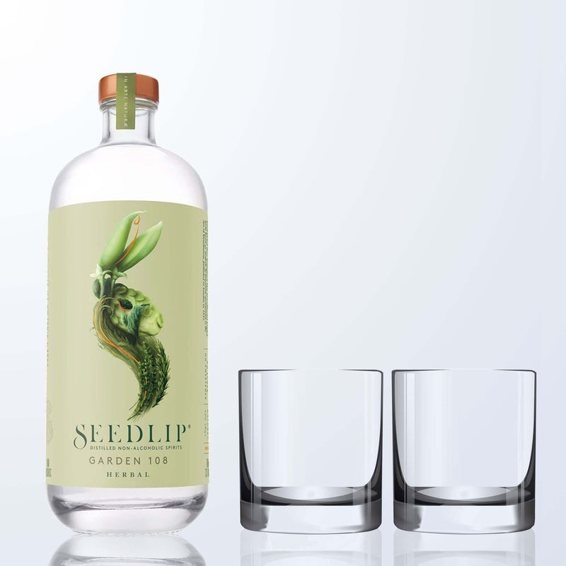 Seedlip Garden 108 & Bottega Whisky Glasses Gift Set with Engraving |Seedlip無酒精蒸餾酒套裝(含人像雕刻) - Design Your Own Wine