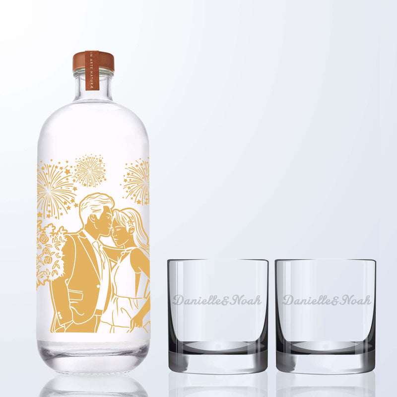 Seedlip Grove 42 & Bottega Whisky Glasses Gift Set with Engraving |Seedlip無酒精蒸餾酒套裝(含人像雕刻) - Design Your Own Wine