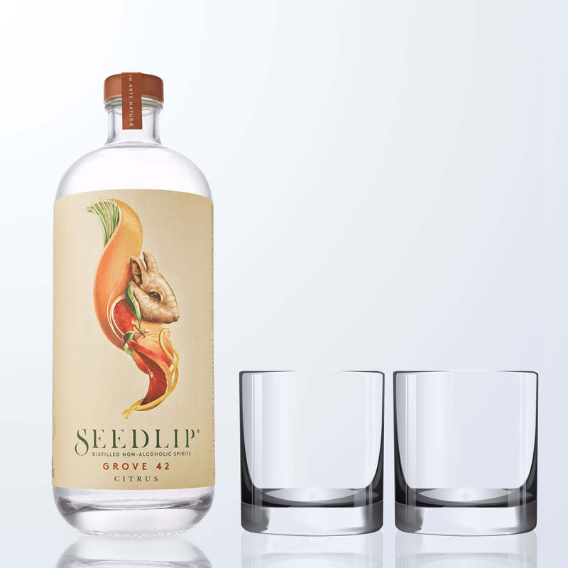 Seedlip Grove 42 & Bottega Whisky Glasses Gift Set with Engraving |Seedlip無酒精蒸餾酒套裝(含人像雕刻) - Design Your Own Wine