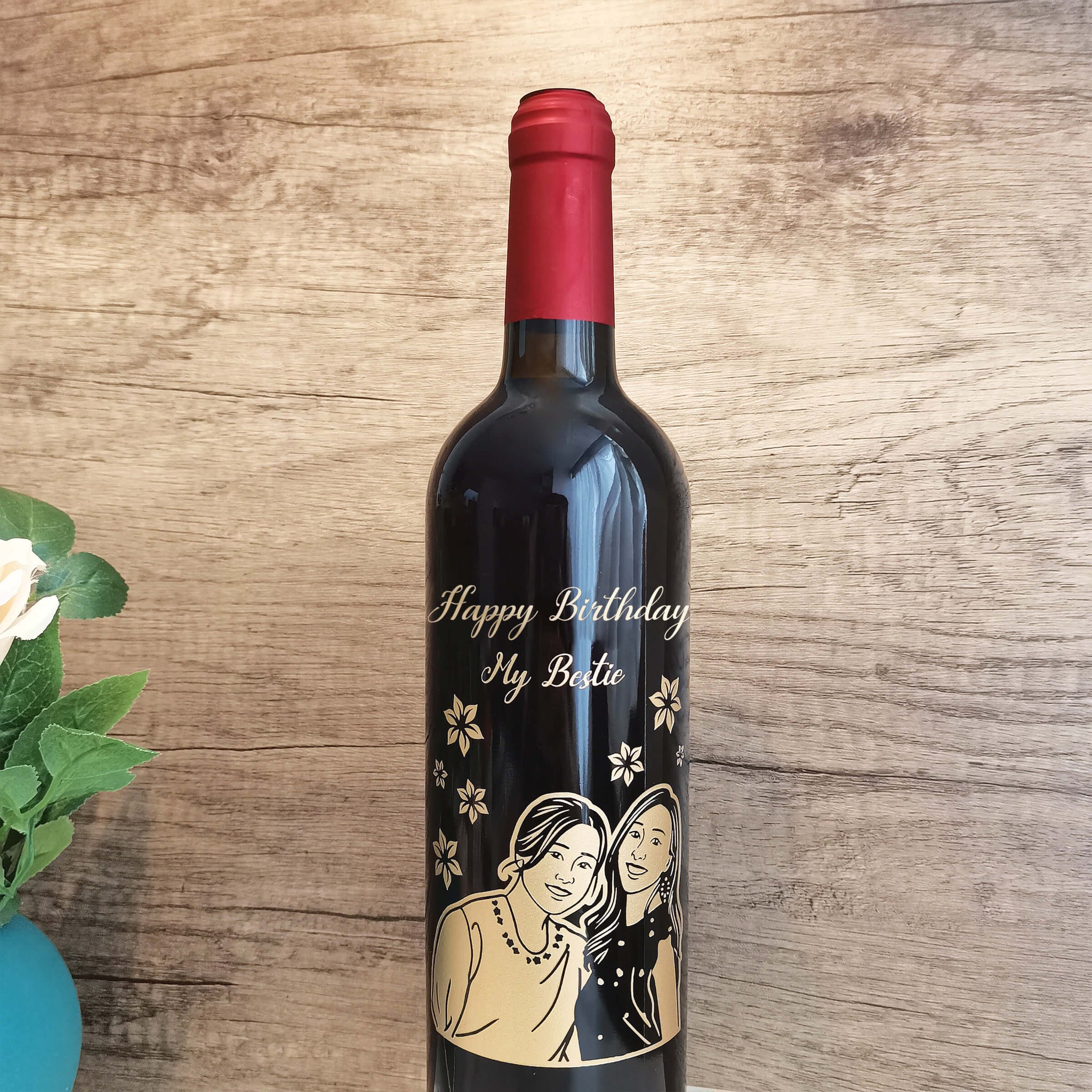 Portrait | 人像系列—定制生日紅酒（雕刻） - Design Your Own Wine