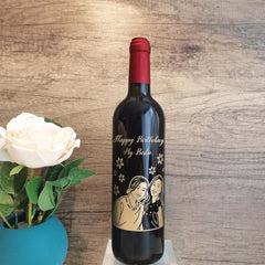 Portrait | 人像系列—定制生日紅酒（雕刻） - Design Your Own Wine