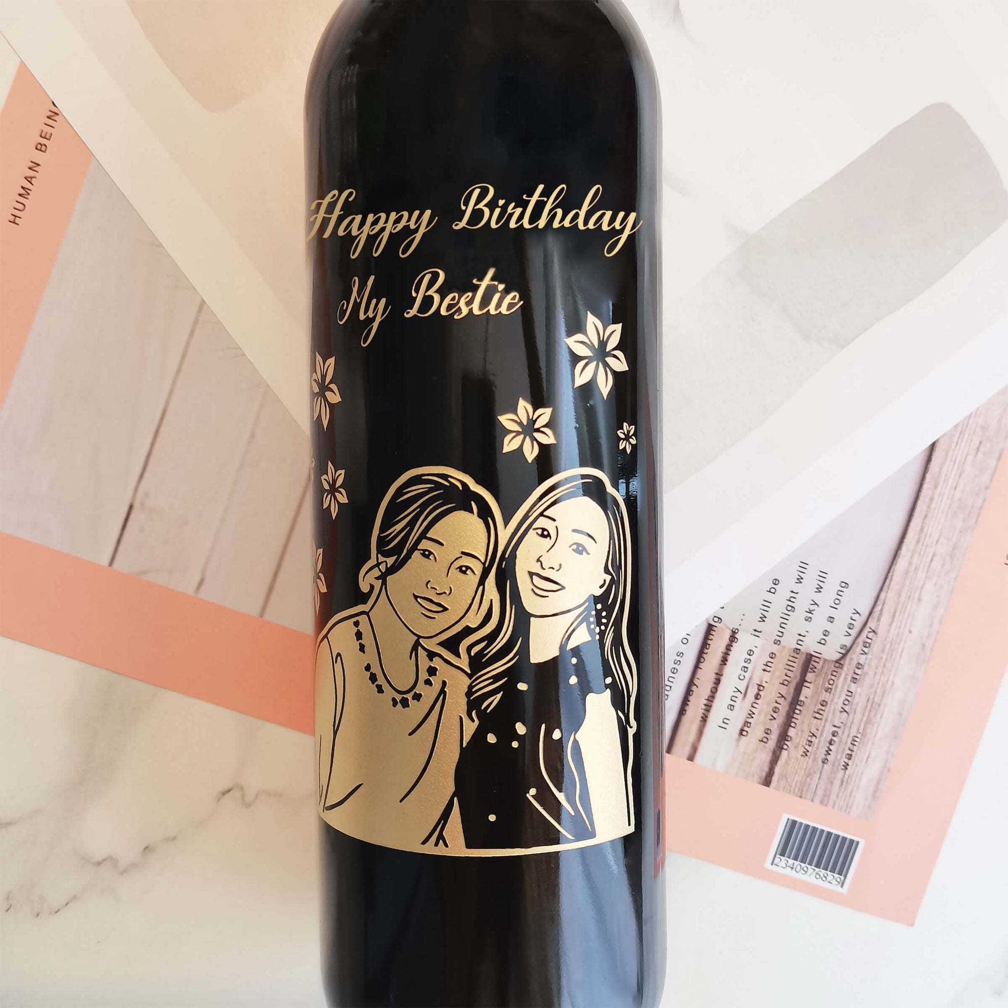 Portrait | 人像系列—定制生日紅酒（雕刻） - Design Your Own Wine