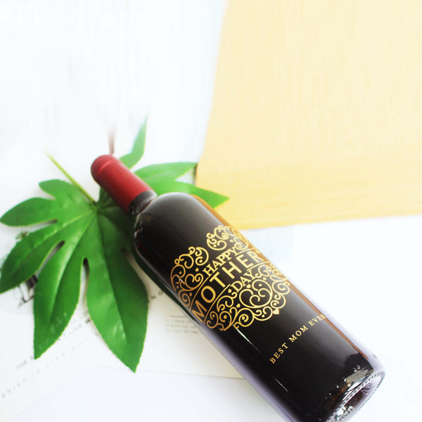 Mother's day|母親節系列—定制母親節愛心紅酒（雕刻） - Design Your Own Wine