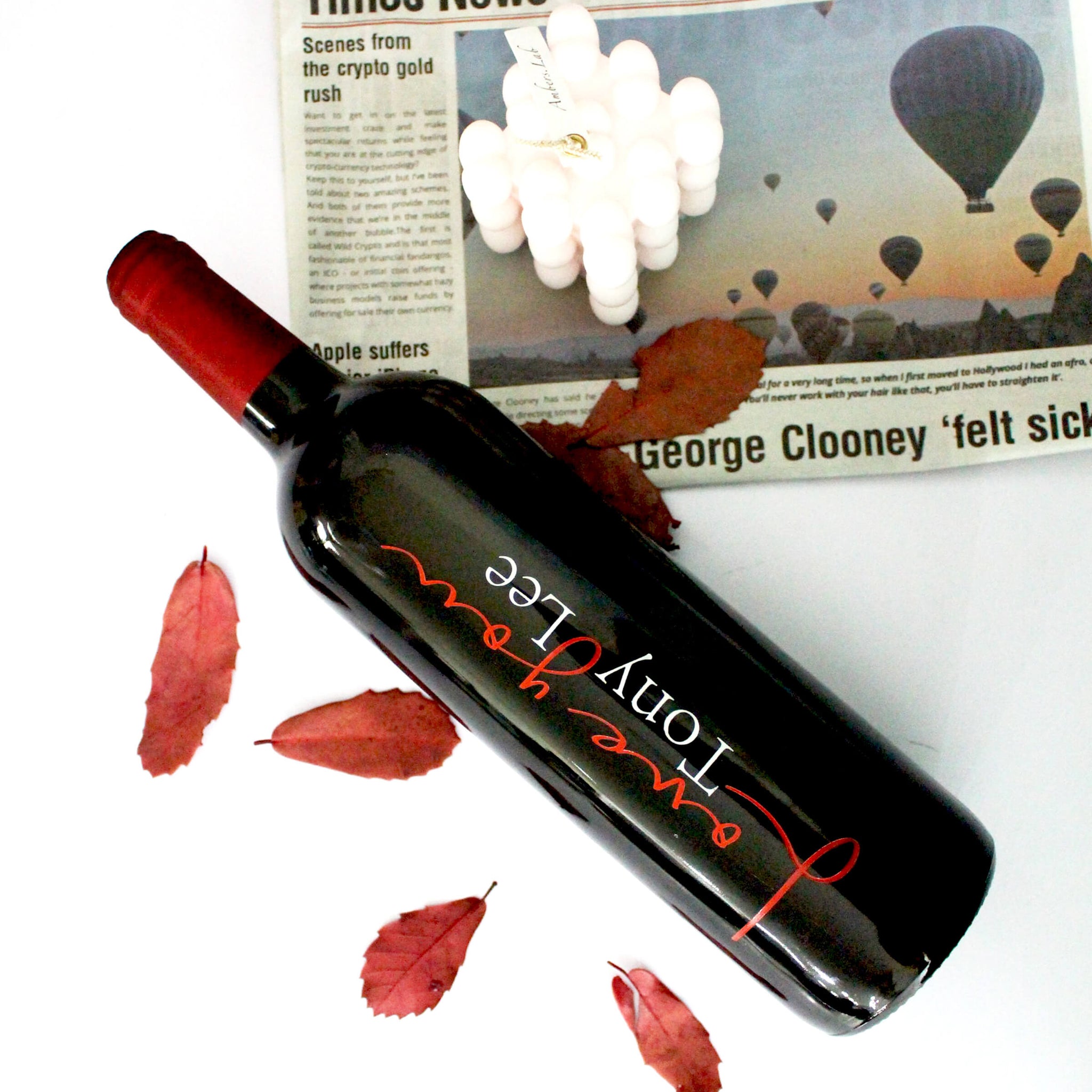 Text Art |禮物—定制表白文字紅酒套裝（雕刻） - Design Your Own Wine