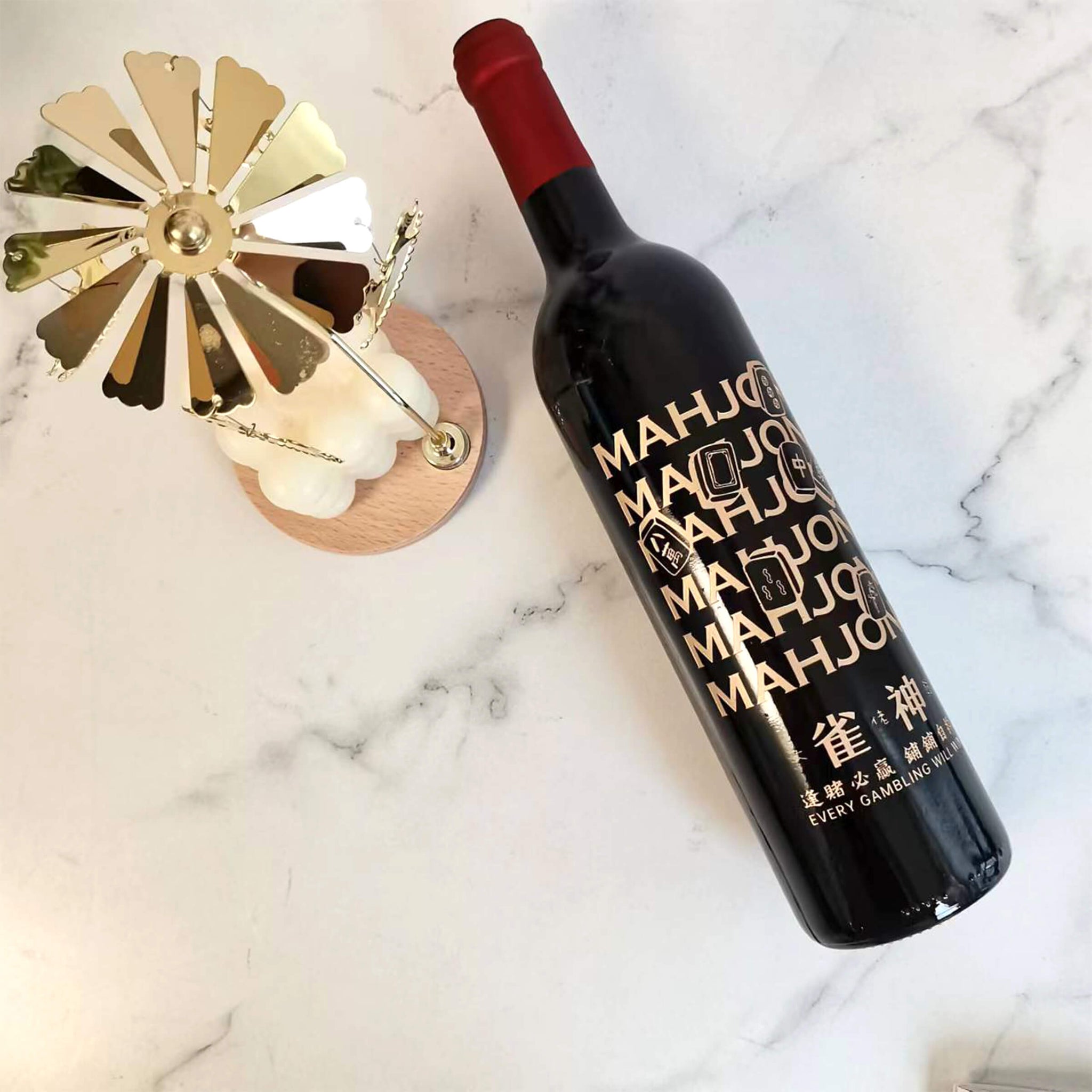 Text Art 客製化生日禮物【雀神】紅酒（雕刻） - Design Your Own Wine