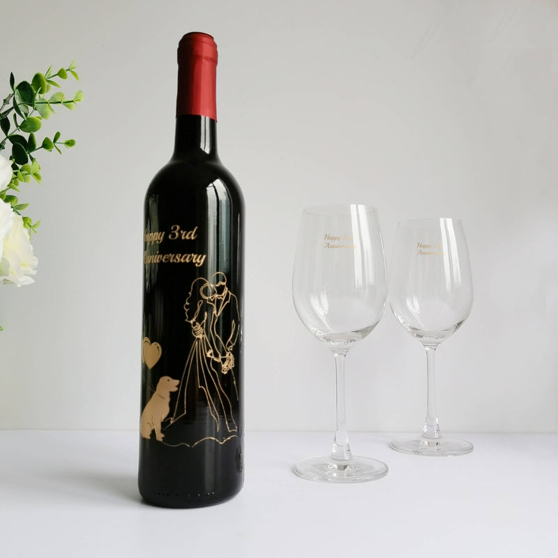 Me And My Pet|定製寵物主題婚禮紀念紅酒|雕刻 - Design Your Own Wine