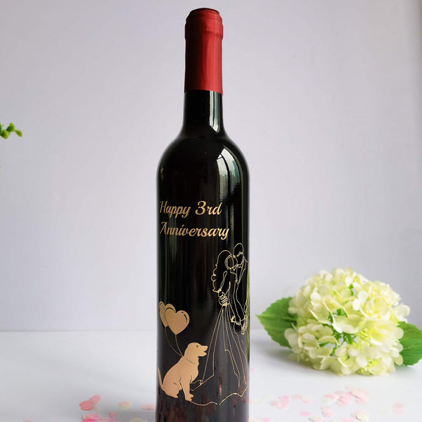 Me And My Pet|定製寵物主題婚禮紀念紅酒|雕刻 - Design Your Own Wine