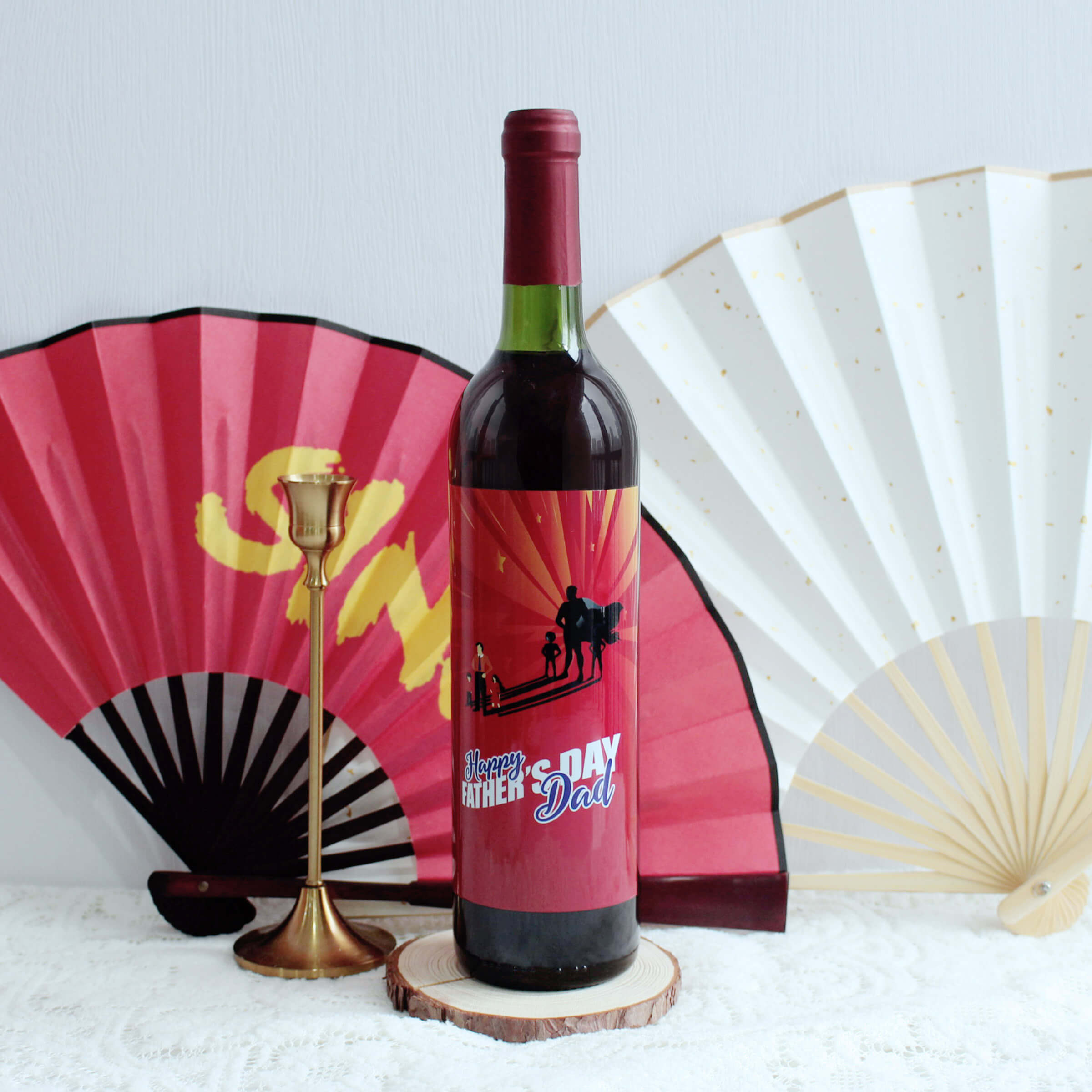 Treasurememory|珍貴·回憶系列—定制父親節紅酒（彩色鑽石印刷） - Design Your Own Wine