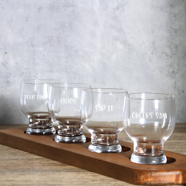 Personalize Beer Glasses Party Set x 4 Glasses - Design Your Own Wine