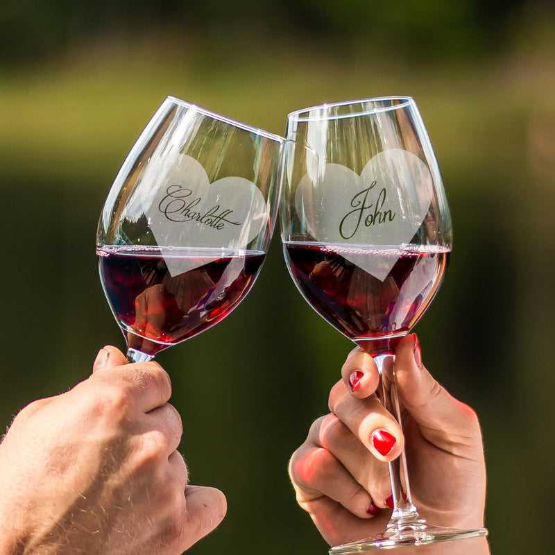 文字定制 Lucaris 紅酒對杯 | Custom Wording Lucaris Wine Pair Glasses | Grand - Design Your Own Wine
