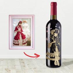 Lolita人像cos雕刻 ｜Cos Lolita Engraving - Design Your Own Wine