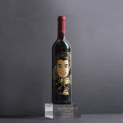 人像雕刻紅酒獎座 | 升職 | Portrait Promotion Trophy | Hong Kong Corporate Gift - Design Your Own Wine