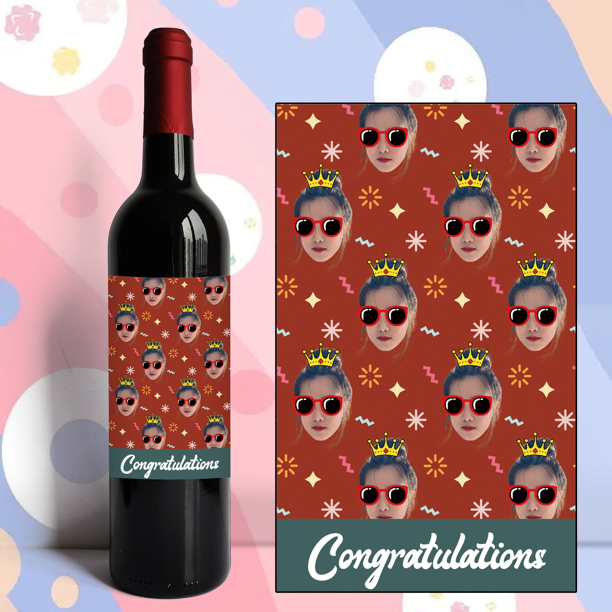 Personalize Face Wine | 表情紅酒訂製 生日禮物 趣味禮物 - Design Your Own Wine