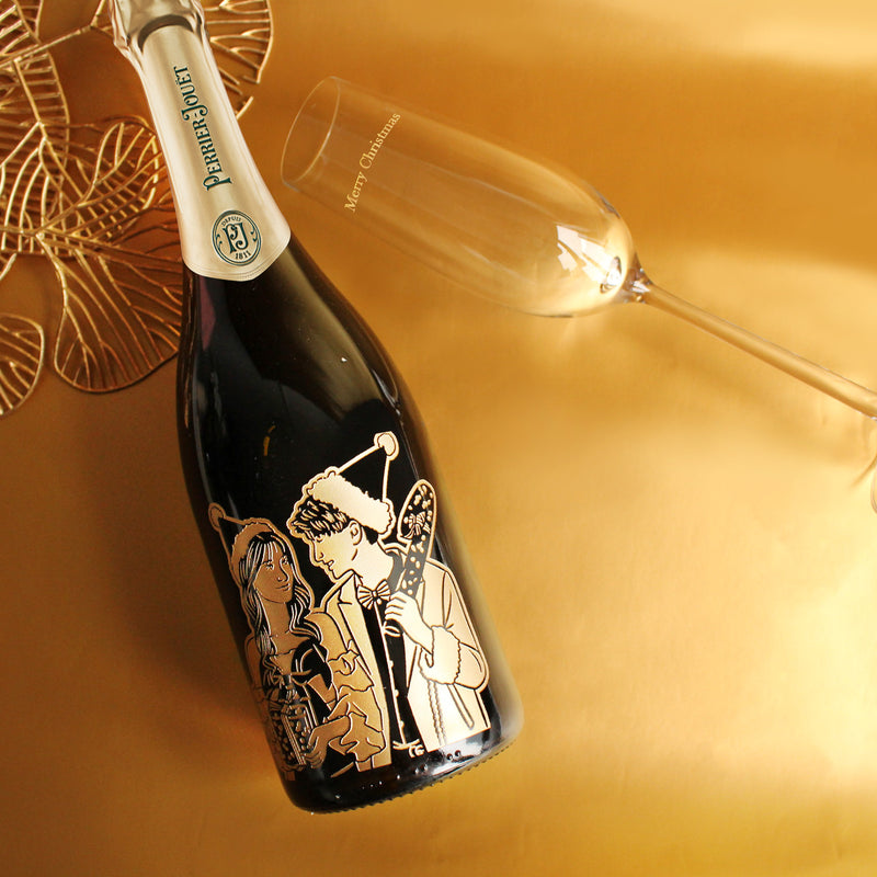 新婚禮物 |Perrier-Jouët 巴黎之花香檳 聖誕禮物紀念禮物（客製化雕刻） - Design Your Own Wine