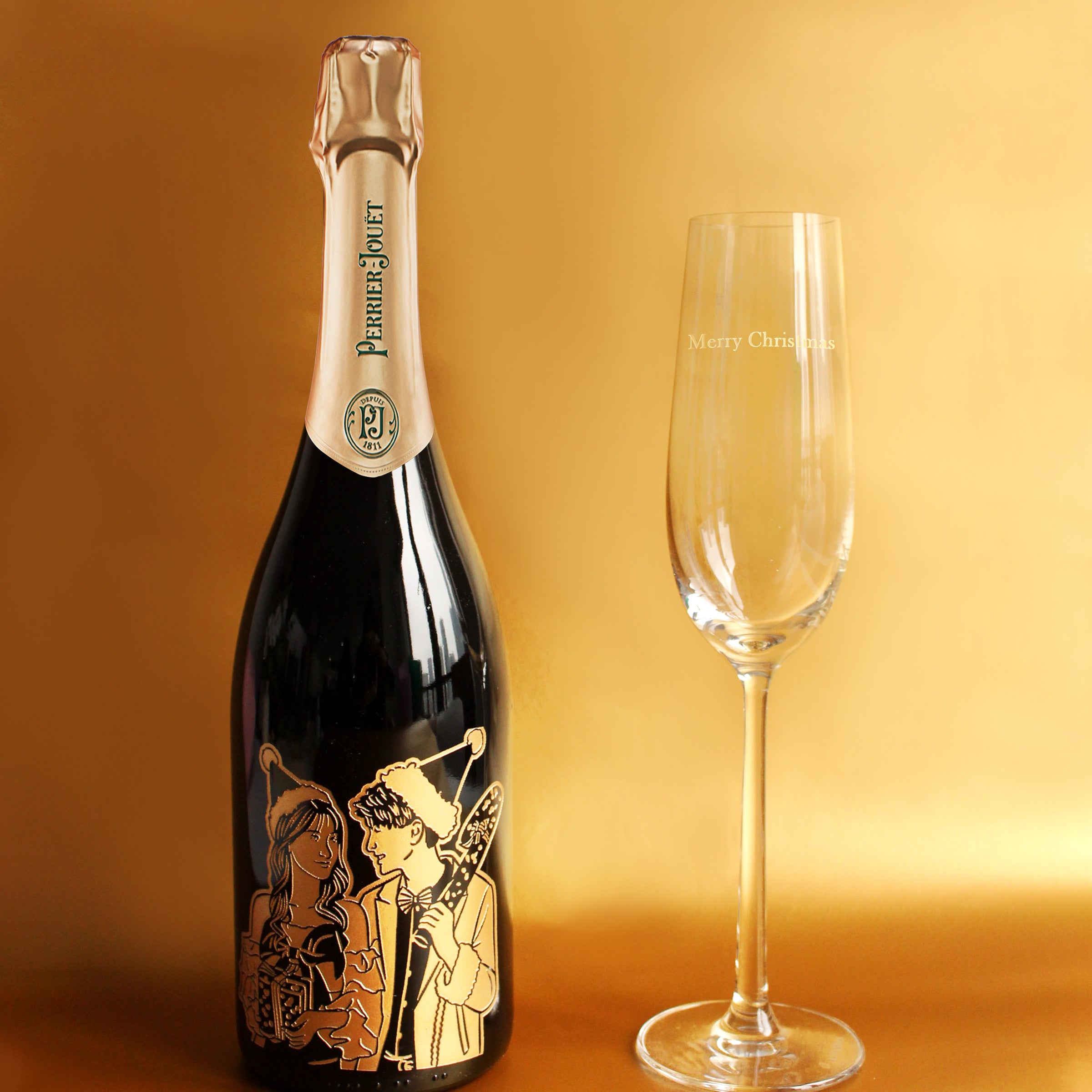 新婚禮物 |Perrier-Jouët 巴黎之花香檳 聖誕禮物紀念禮物（客製化雕刻） - Design Your Own Wine