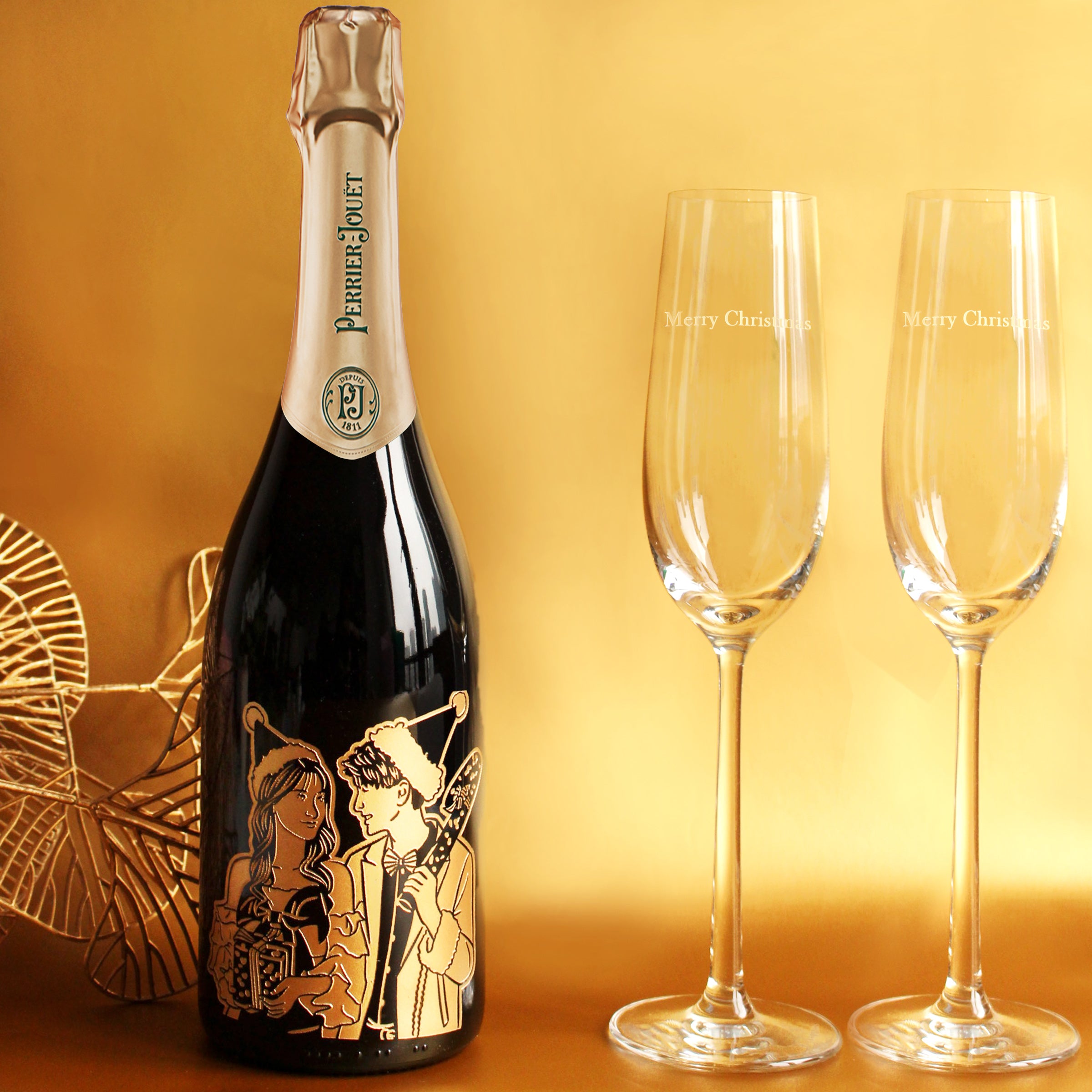 新婚禮物 |Perrier-Jouët 巴黎之花香檳 聖誕禮物紀念禮物（客製化雕刻） - Design Your Own Wine