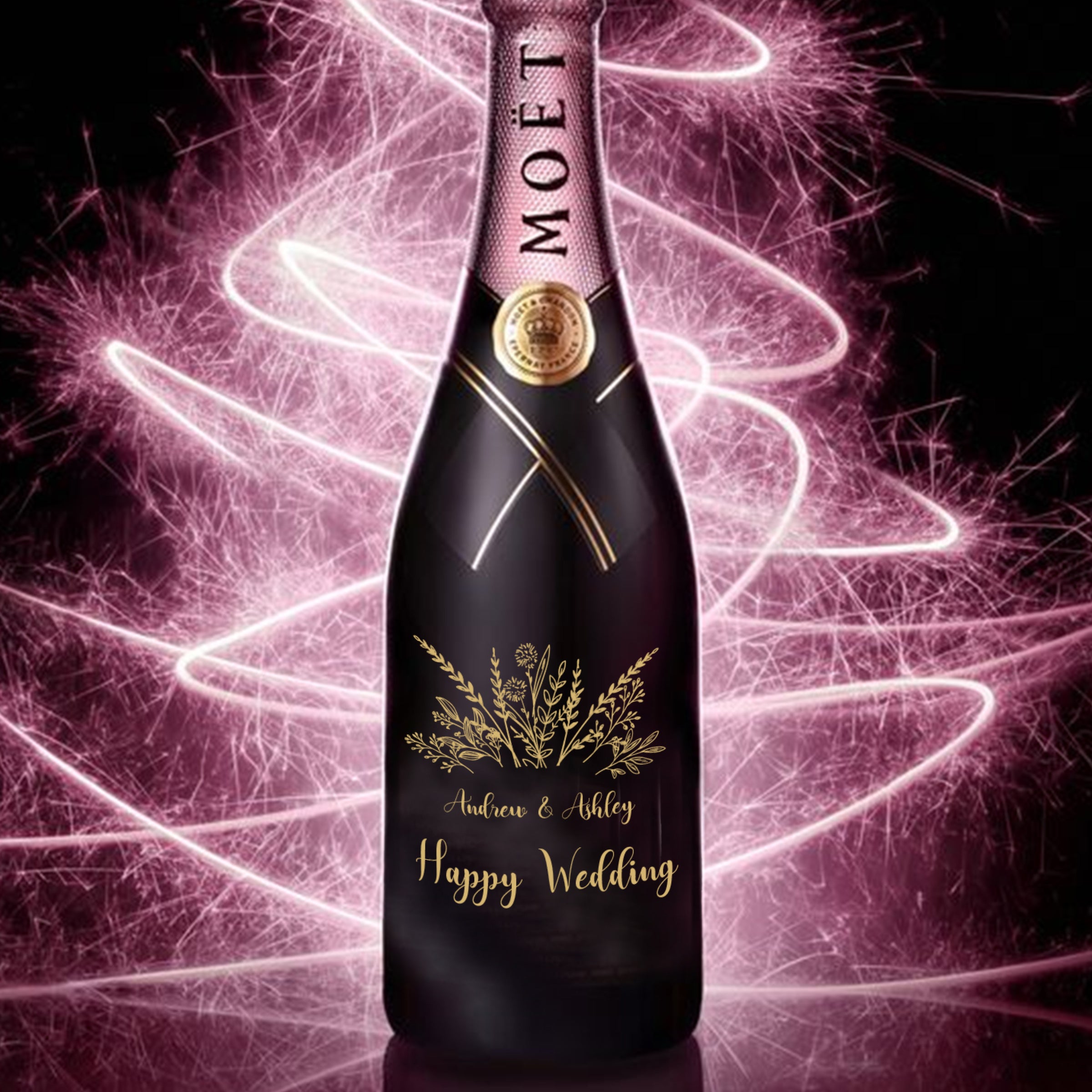 Moët & Chandon Rose Impérial |訂製結婚禮物Moet香檳（定制禮物）客製化 - Design Your Own Wine