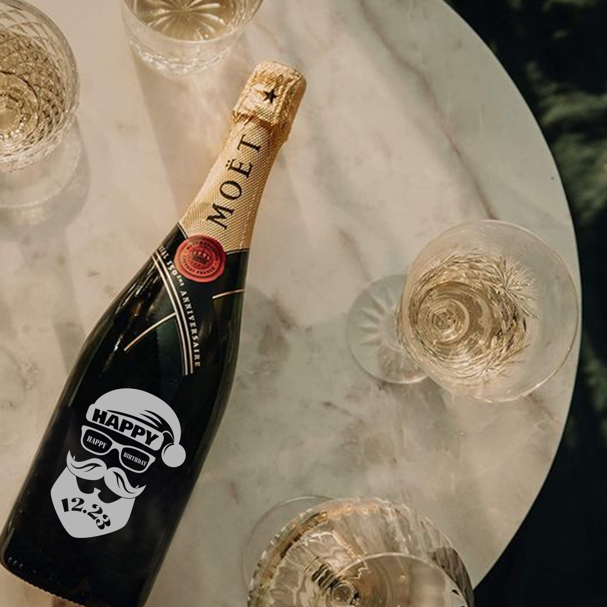 客製化禮物|Moet champagne 訂製生日禮物香檳套裝（文字雕刻） - Design Your Own Wine
