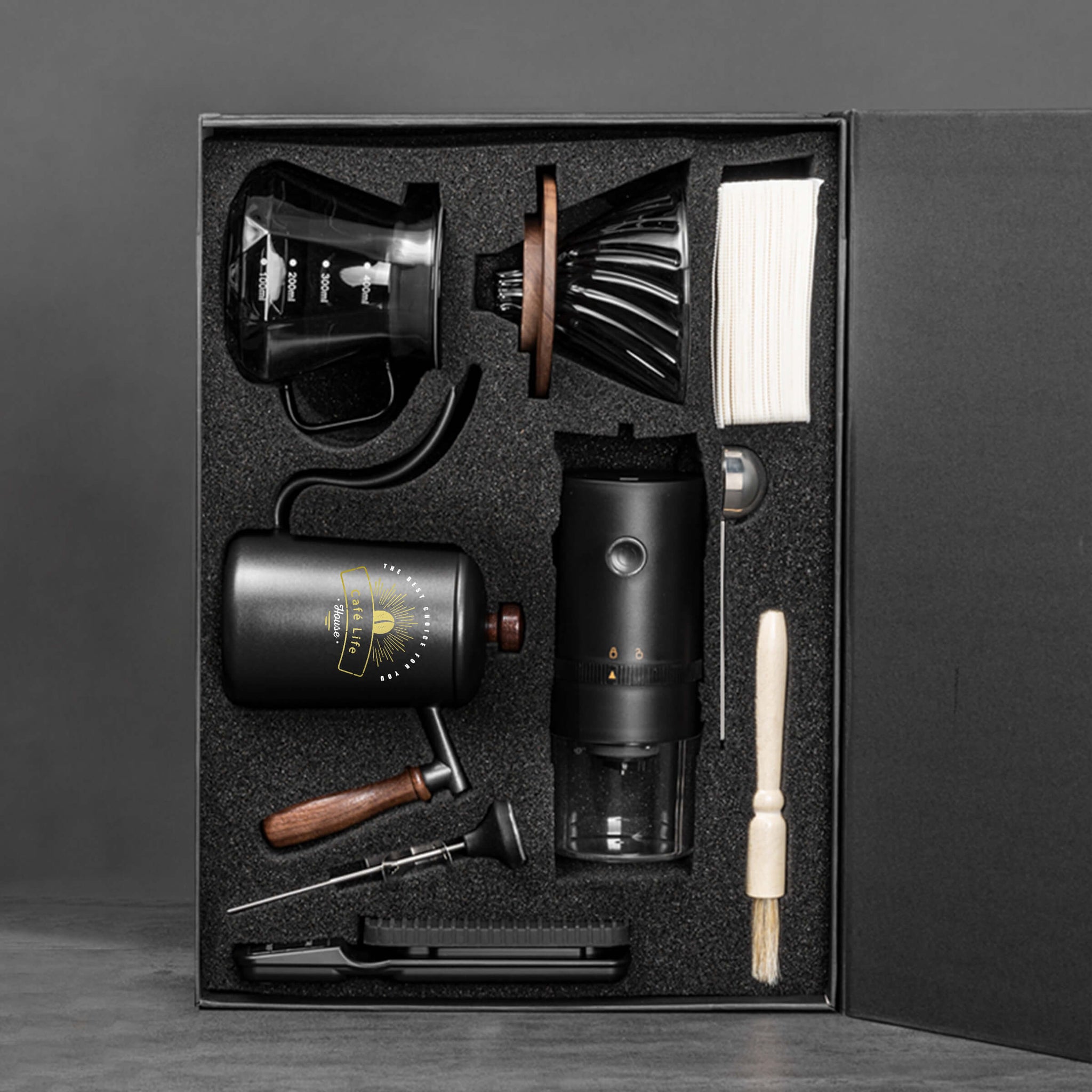 定制雕刻|手沖咖啡壺八件套 禮盒套裝（客製化雕刻禮物） - Design Your Own Wine