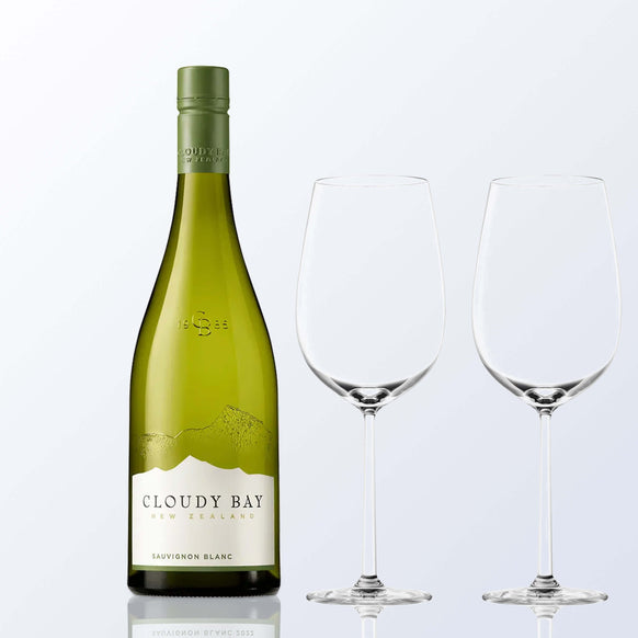 Cloudy Bay Sauvignon Blanc & Bottega Wine Glasses Gift Set with Engraving |雲霧之灣白蘇維濃葡萄酒&Bottega酒杯套裝（含名字人像雕刻） - Design Your Own Wine