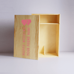Wine Gift Box|訂製高質感木質酒禮盒（適合2支葡萄酒/香檳） - Design Your Own Wine