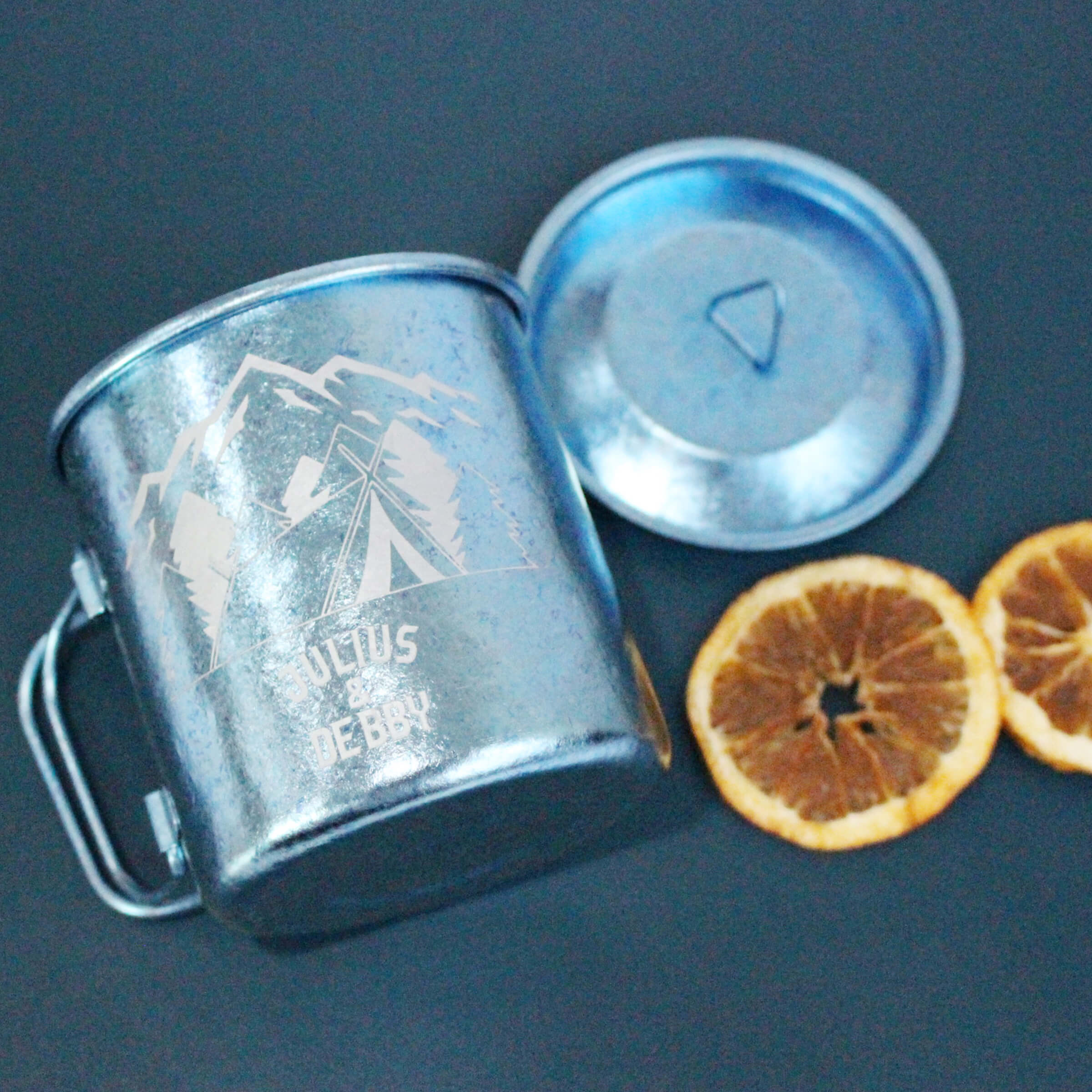 Pure Titanium Cup | 戶外便攜純鈦璀璨藍色冰花水杯（雕刻） - Design Your Own Wine
