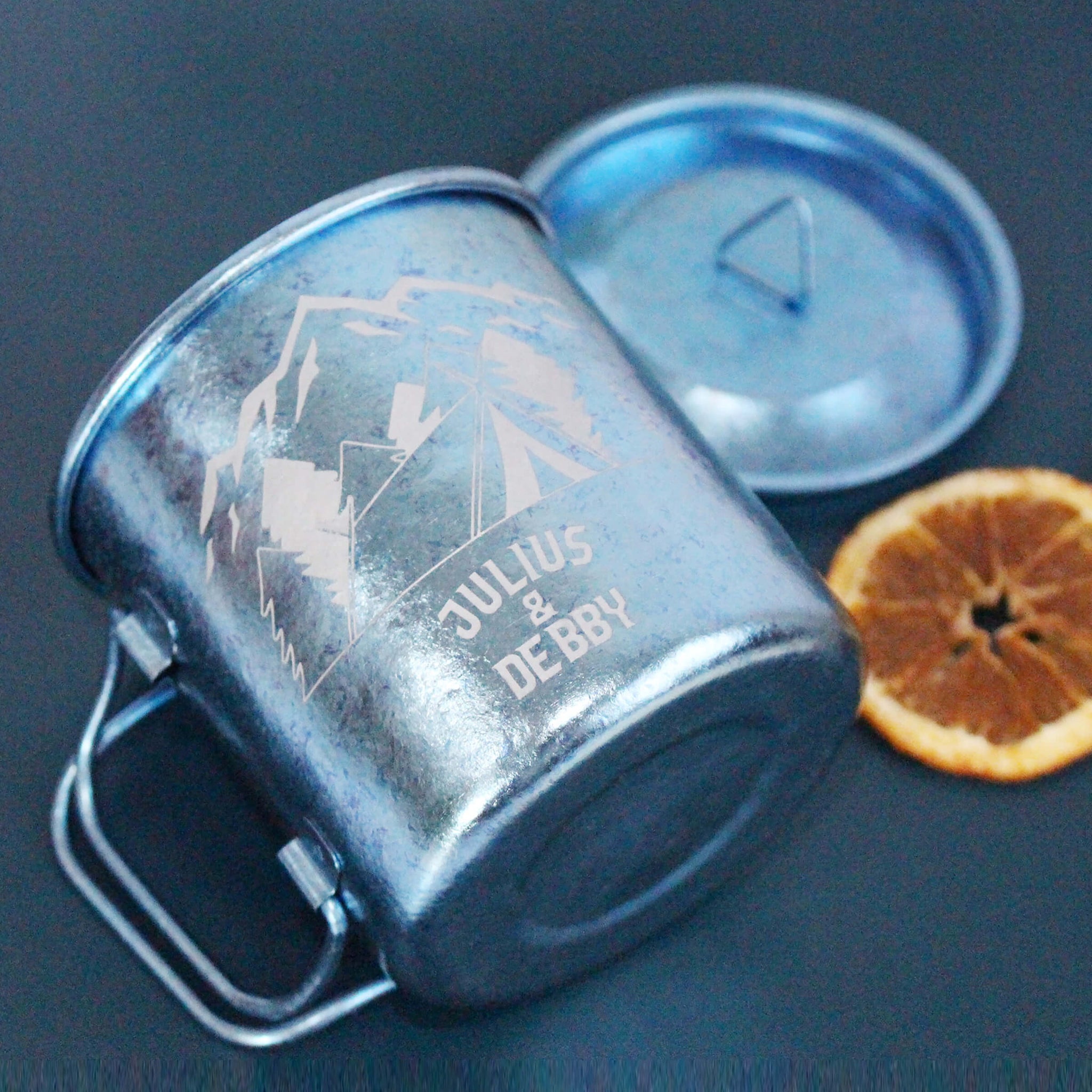 Pure Titanium Cup | 戶外便攜純鈦璀璨藍色冰花水杯（雕刻） - Design Your Own Wine
